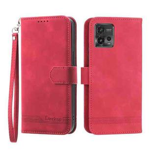 For Motorola Moto G Power 2023 Dierfeng Dream Line TPU + PU Leather Phone Case(Red)