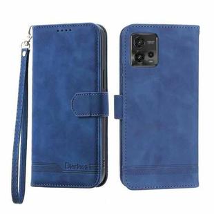 For Motorola Moto G Power 2023 Dierfeng Dream Line TPU + PU Leather Phone Case(Blue)