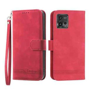 For Motorola Moto G13 4G/G53 5G/G23 4G Dierfeng Dream Line TPU + PU Leather Phone Case(Red)