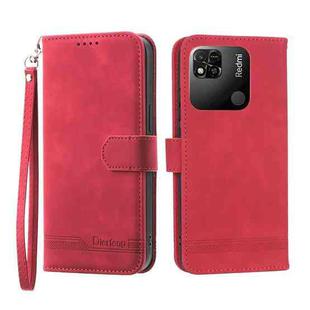 For Xiaomi Redmi 12C/11A Dierfeng Dream Line TPU + PU Leather Phone Case(Red)