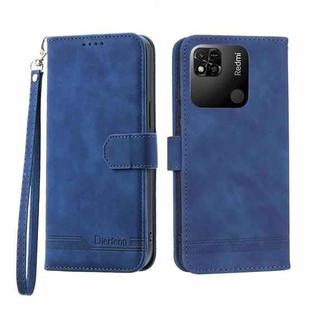 For Xiaomi Redmi 12C/11A Dierfeng Dream Line TPU + PU Leather Phone Case(Blue)