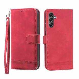 For Samsung Galaxy M14 5G Global Dierfeng Dream Line TPU + PU Leather Phone Case(Red)