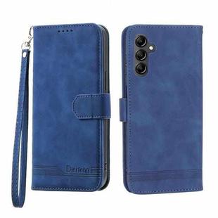 For Samsung Galaxy M14 5G Global Dierfeng Dream Line TPU + PU Leather Phone Case(Blue)