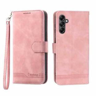 For Samsung Galaxy A24 4G Global Dierfeng Dream Line TPU + PU Leather Phone Case(Pink)