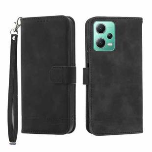 For Xiaomi Redmi Note 12 4G Global Dierfeng Dream Line TPU + PU Leather Phone Case(Black)