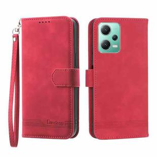 For Xiaomi Redmi Note 12 4G Global Dierfeng Dream Line TPU + PU Leather Phone Case(Red)