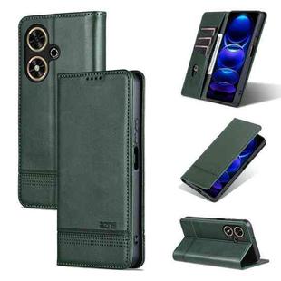 For Honor Play 50/Play 50m 5G AZNS Magnetic Calf Texture Flip Leather Phone Case(Dark Green)