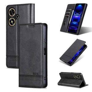 For Honor Play 50/Play 50m 5G AZNS Magnetic Calf Texture Flip Leather Phone Case(Black)