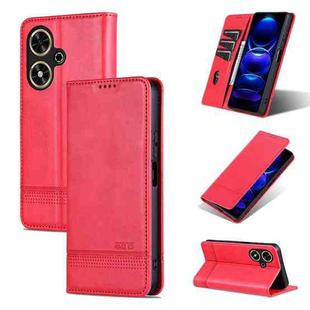For Honor Play 50/Play 50m 5G AZNS Magnetic Calf Texture Flip Leather Phone Case(Red)