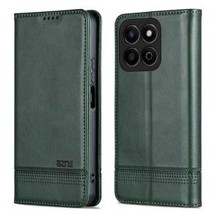 For Honor Play 60 Plus AZNS Magnetic Calf Texture Flip Leather Phone Case(Dark Green)