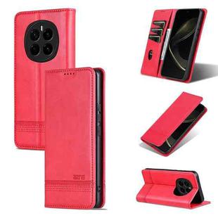 For Honor Magic7 AZNS Magnetic Calf Texture Flip Leather Phone Case(Red)