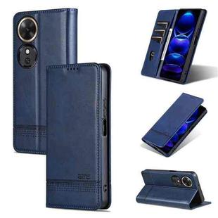 For Honor Play 60 AZNS Magnetic Calf Texture Flip Leather Phone Case(Dark Blue)