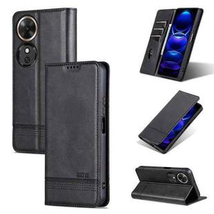 For Honor Play 60 AZNS Magnetic Calf Texture Flip Leather Phone Case(Black)