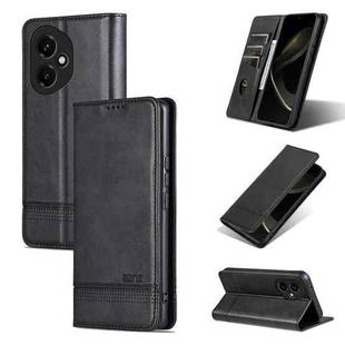 For Honor 400 Global 156.5mm AZNS Magnetic Calf Texture Flip Leather Phone Case(Black)