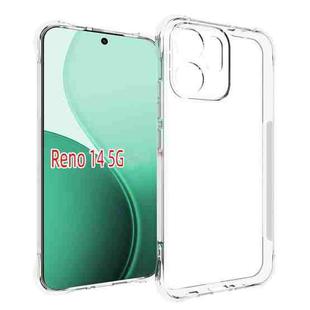 For OPPO Reno14 5G Global Shockproof Non-slip Thickening TPU Phone Case(Transparent)