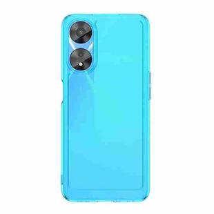 For OPPO A58x Candy Series TPU Phone Case(Transparent Blue)