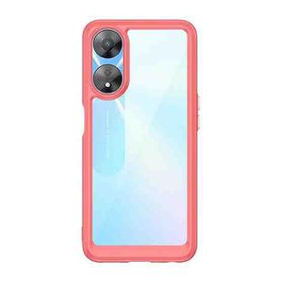 For OPPO A58 Colorful Series Acrylic + TPU Phone Case(Red)