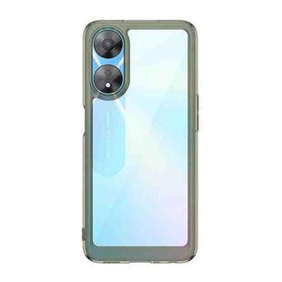 For OPPO A58x Colorful Series Acrylic + TPU Phone Case(Transparent Grey)