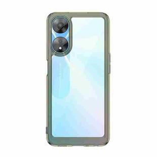 For OPPO A78 Colorful Series Acrylic + TPU Phone Case(Transparent Grey)