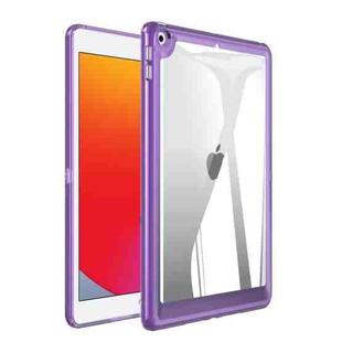 For iPad 10.2 2021 / 2020 / 2019 Transparent Acrylic Tablet Case(Dark Purple)