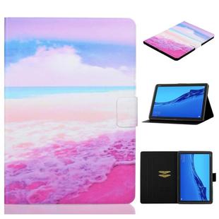 For Huawei MediaPad M5 lite Coloured Drawing Horizontal Flip Leather Case with Holder & Card Slot & Sleep / Wake-up Function(Marble)