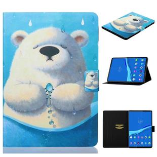 For Lenovo Tab M10 Plus TB-X606F Coloured Drawing Horizontal Flip Leather Case with Holder & Card Slot & Sleep / Wake-up Function(Polar Bear)