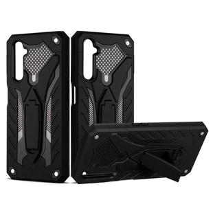 For OPPO Realme 6 Pro Shockproof TPU + PC Protective Case with Holder(Black)