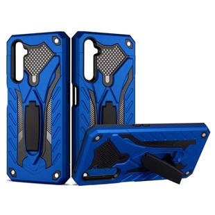 For OPPO Realme 6 Pro Shockproof TPU + PC Protective Case with Holder(Blue)