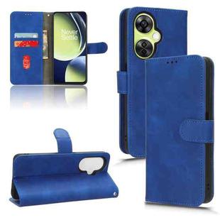 For OnePlus Nord CE 3 Skin Feel Magnetic Flip Leather Phone Case(Blue)