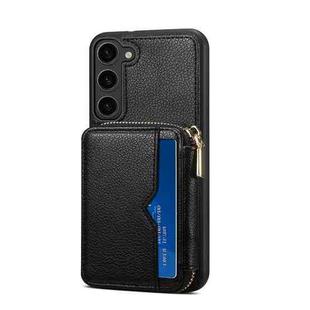 For Samsung Galaxy S23+ 5G Zipper Card Slot Phone Case(Black)