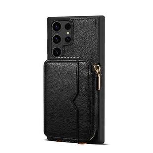 For Samsung Galaxy S23 Ultra 5G Zipper Card Slot Phone Case(Black)