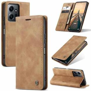 For Xiaomi Redmi Note 12 4G Global CaseMe 013 Multifunctional Horizontal Flip Leather Phone Case(Brown)