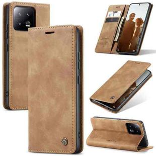 For Xiaomi 13 CaseMe 013 Multifunctional Horizontal Flip Leather Phone Case(Brown)