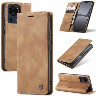 For Xiaomi 13 Lite CaseMe 013 Multifunctional Horizontal Flip Leather Phone Case(Brown)