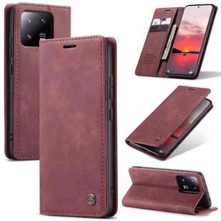 For Xiaomi 13 Pro CaseMe 013 Multifunctional Horizontal Flip Leather Phone Case(Wine Red)