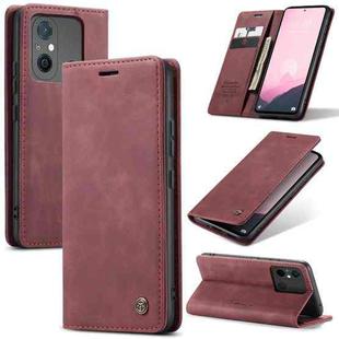 For Xiaomi Redmi 11A / 12C CaseMe 013 Multifunctional Horizontal Flip Leather Phone Case(Wine Red)