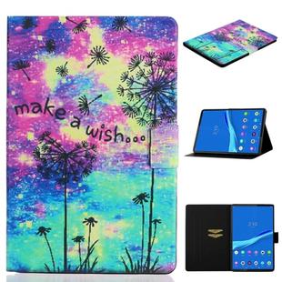 For Lenovo Tab M10 Plus TB-X606F Coloured Drawing Horizontal Flip Leather Case with Holder & Card Slot & Sleep / Wake-up Function(Dandelion)