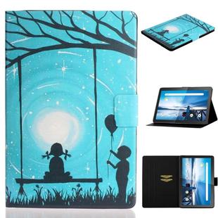For Lenovo Tab M10 TB-X605F / X505 Coloured Drawing Horizontal Flip Leather Case with Holder & Card Slot(Lovers)