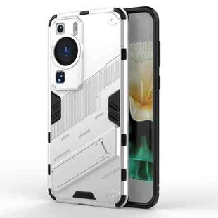 For Huawei P60 Punk Armor 2 in 1 PC + TPU Shockproof Phone Case with Invisible Holder(White)