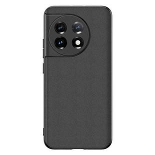 For OnePlus 11 Ultra-thin Lambskin Leather Phone Case(Black)