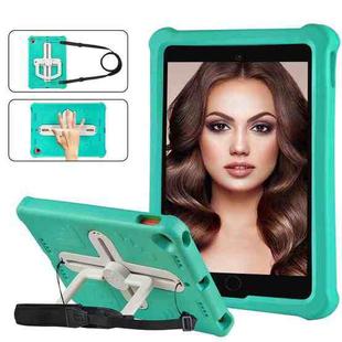 Shield 360 Rotation Handle EVA Shockproof PC Tablet Case For iPad 10.2 2019/2020/2021/Pro 10.5 2017/Air 2019 (Mint Green Beige)