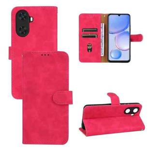 For Huawei Enjoy 60 Skin Feel Magnetic Flip Leather Phone Case(Rose Red)