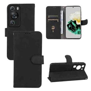 For Huawei P60 / P60 Pro Skin Feel Magnetic Flip Leather Phone Case(Black)