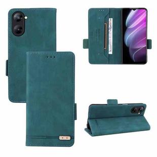 For Realme V30 / V30t 5G Magnetic Clasp Flip Leather Phone Case(Green)