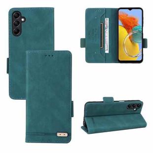 For Samsung Galaxy M14 5G Magnetic Clasp Flip Leather Phone Case(Green)