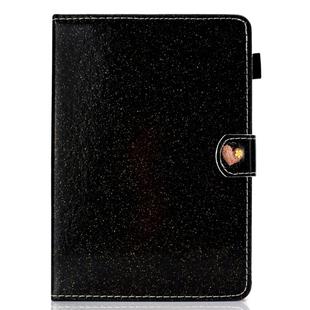 For 8 inch Universal Tablet PC Glitter Powder Love Buckle Horizontal Flip Leather Case with Holder & Card Slots(Black)