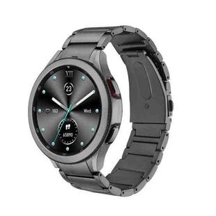 For Samsung Galaxy Watch5 / Watch5 Pro / Watch4 / Watch4 Classic Universal Titanium Alloy Three Plants Flat Buckle Watch Band(Grey)