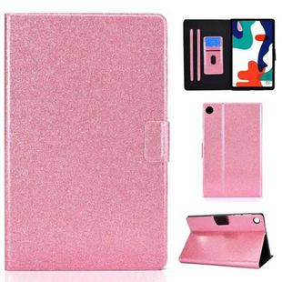 For Huawei MatePad 10.4 2022 Glitter Powder Leather Tablet Case(Pink)