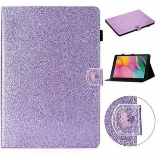 For Samsung Galaxy Tab A 8.0 2019 Love Buckle Glitter Horizontal Flip Leather Case with Holder & Card Slots(Purple)