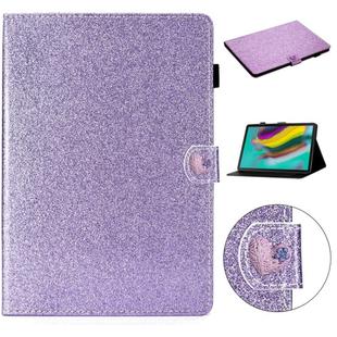 For Samsung Galaxy Tab S5e T720 Love Buckle Glitter Horizontal Flip Leather Case with Holder & Card Slots(Purple)